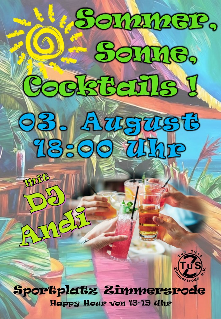 Plakat Sommer Sonne Cocktails final